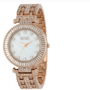 BADGLEY MISCHKA rose gold with Swarovski crystal watch